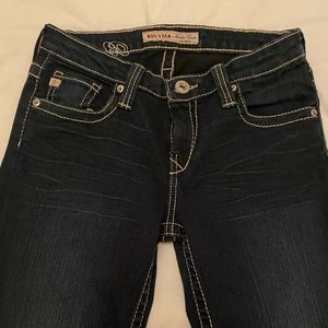 I am selling Big Star jeans. They have a super dark denim wash.